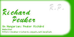 richard peuker business card